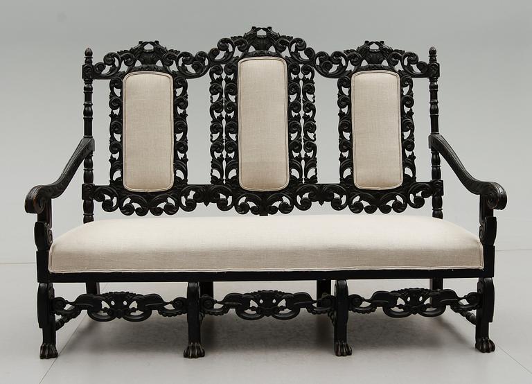 SOFFA, barockstil, 1800-talets andra hälft.