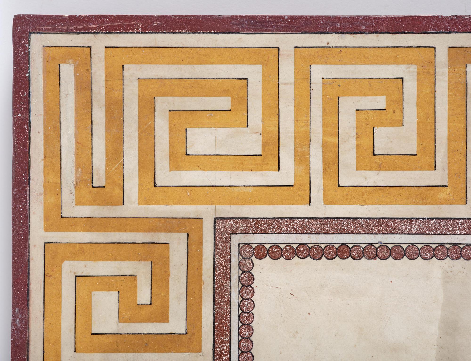 A Italian Neoclassical style Scagliola Table top, 19th century, in the manner of Clemente Susini (Florence, 1752-1814).
