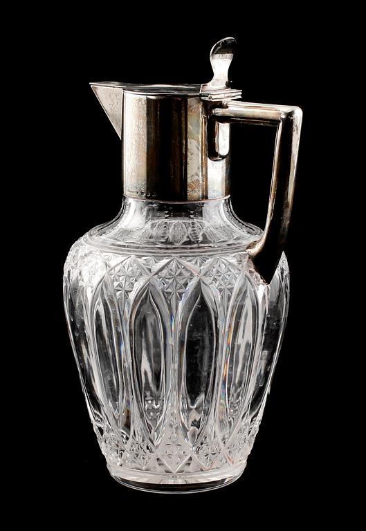 VINKANNA, silver och glas, K Andersson, Stockholm 1905.