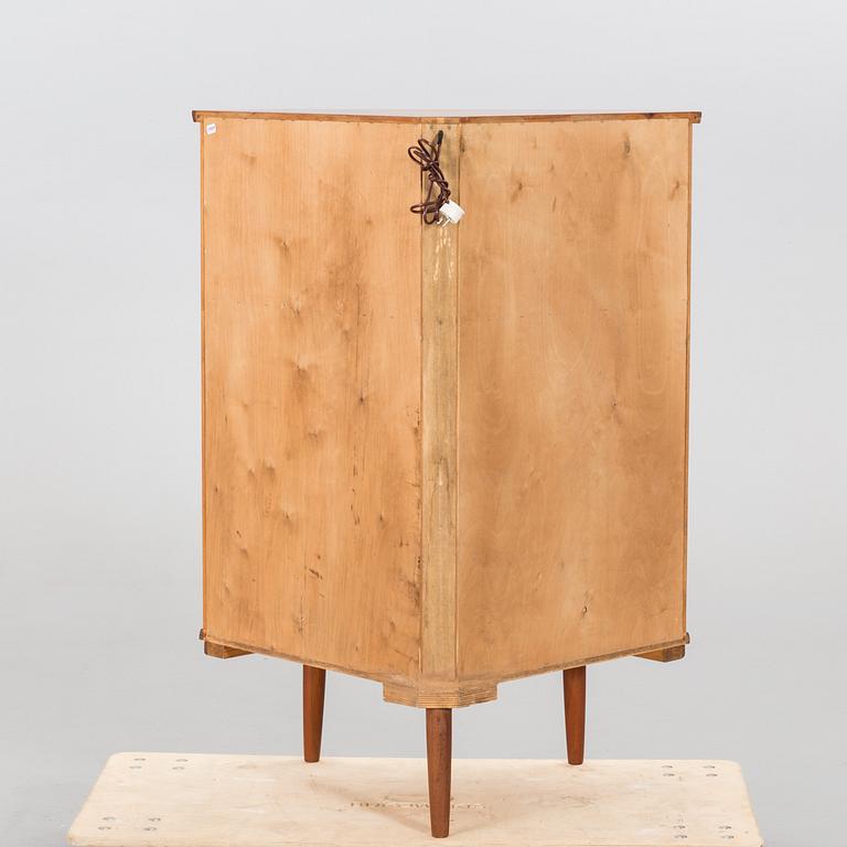 HÖRNSKÅP, TEAK, 1950-60-tal-.