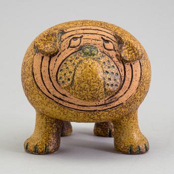 LISA LARSON, figurin, stengods, "Bulldog", Gustavsberg.