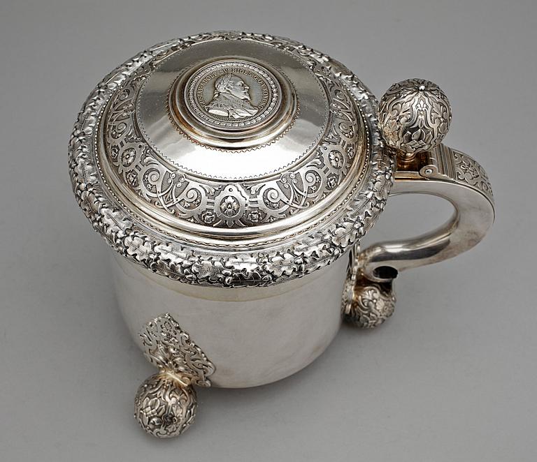 DRYCKESKANNA, silver, GAB, Stockholm, 1939. Totalvikt 1165 g.