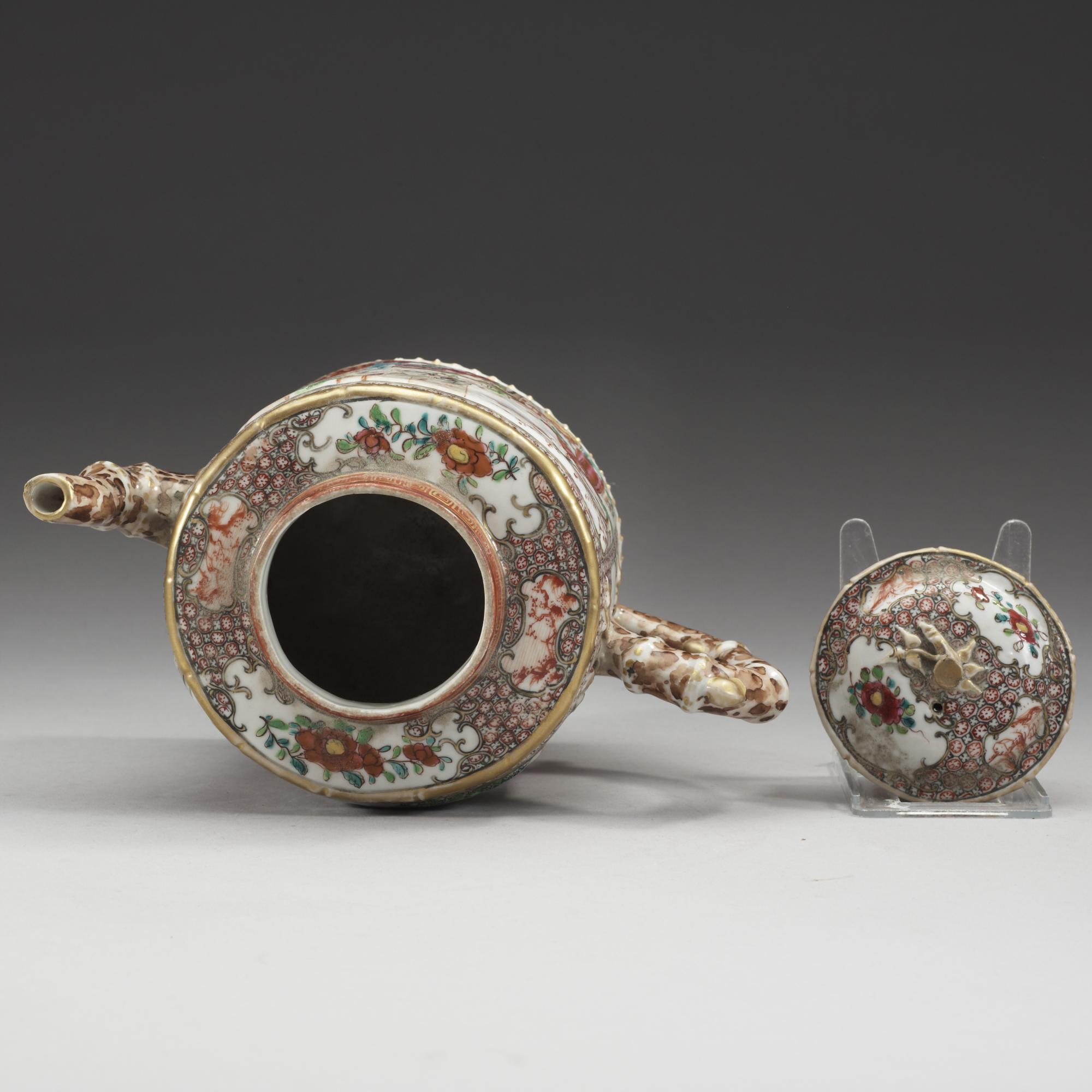 TEKANNA med LOCK, kompaniporslin. Qing dynastin, Qianlong (1736-95).