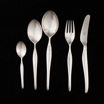 TAPIO WIRKKALA, BESTICKUPPSÄTTNING "Hopeasiipi", 30 delar, silver, Kultakeskus Tavastehus, 1957.
