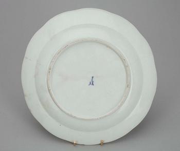 TALLRIKAR, 4 st, porslin, Meissen, 1700-tal.