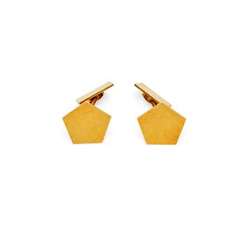 380. Wiwen Nilsson, a pair of 18K gold cuff links, Lund 1964.