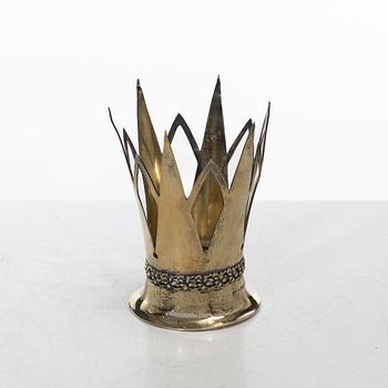 Brudkrona, delvis förgyllt silver, K & EC, Göteborg 1953.