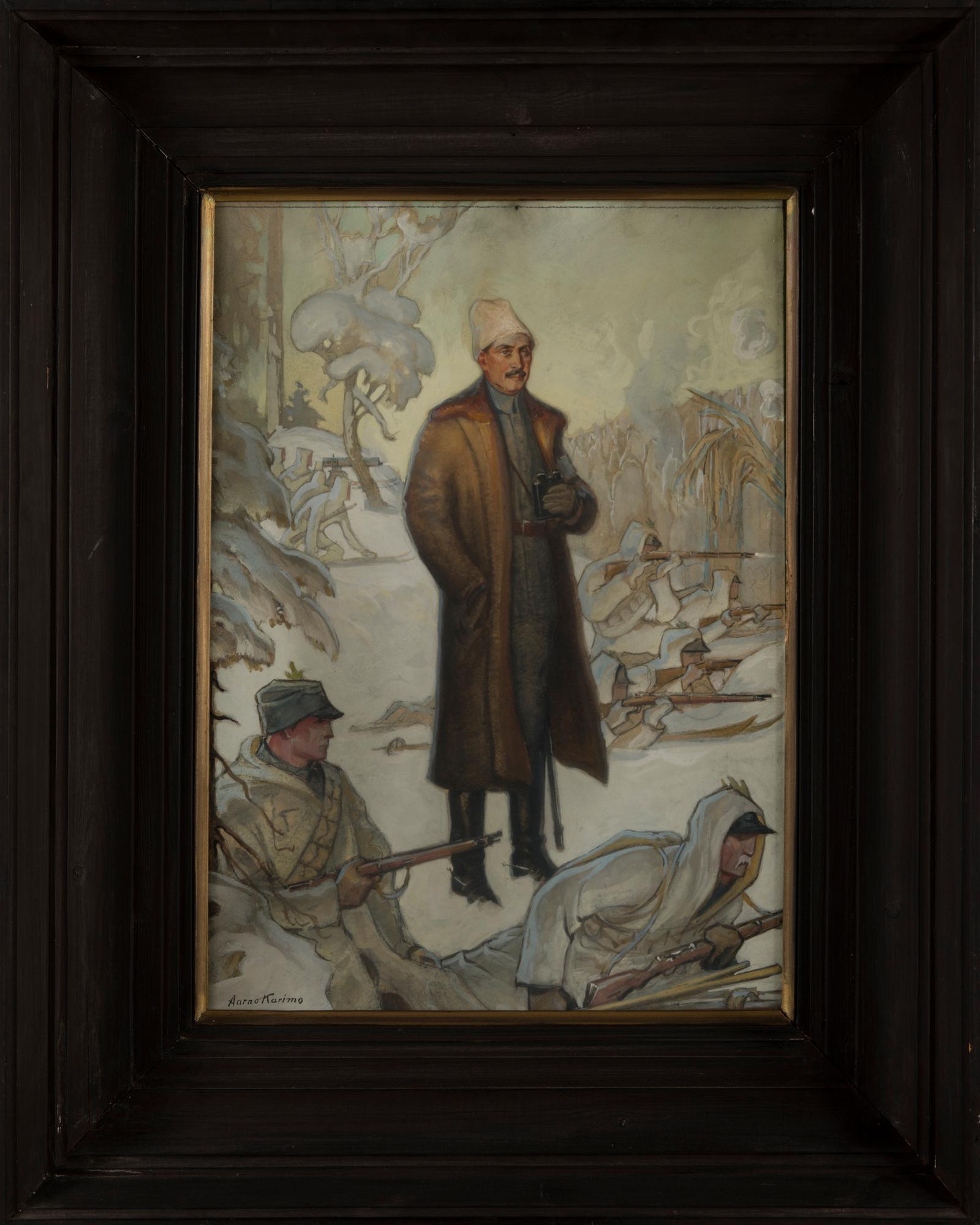 AARNO KARIMO, gouache, signed.