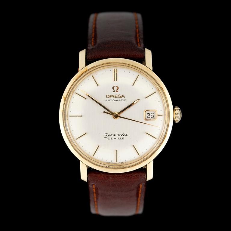 ARMBANDSUR, herr, Omega Seamaster De Ville, Automatic, guld på stål, 1960-tal.
