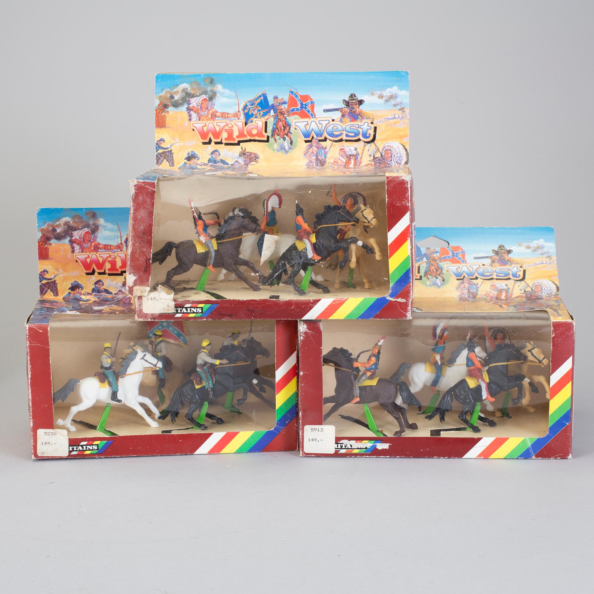 LEKSAKSFIGURER, 140 stycken, plast, Britains Detail, 1970-tal.