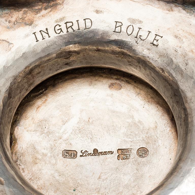 RYSK SILVERSKÅL PÅ FOT, St.Petersburg 1837, Lindman, vikt 514 g.