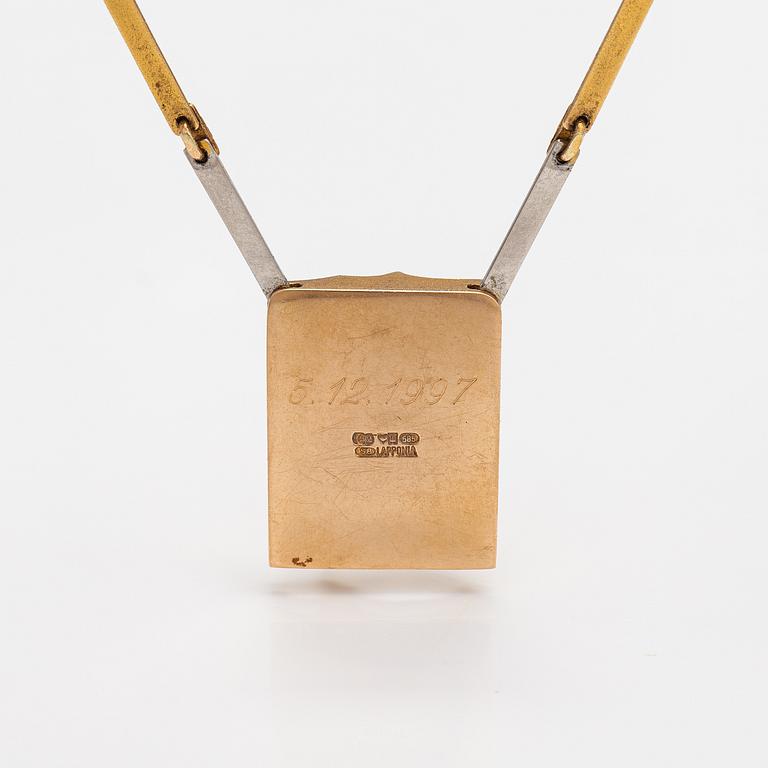 Björn Weckström, "Helios", a 14K gold and platinum necklace. Lapponia 1995.