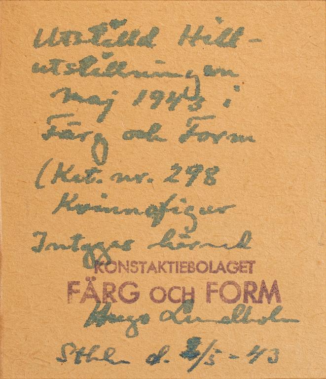 CARL FREDRIK HILL, Indian ink.