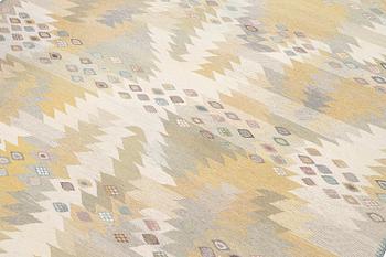 Barbro Nilsson, a 'Tånga ljus' carpet, tapestry weave, c. 319 x 238 cm, signed AB MMF BN.