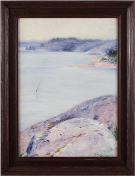 ROBERT THEGERSTRÖM, olja på papp-pannå. Signerad.