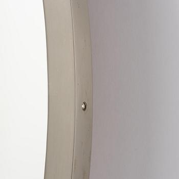 Swedish Modern, a nickel plated wall mirror, 1930s.