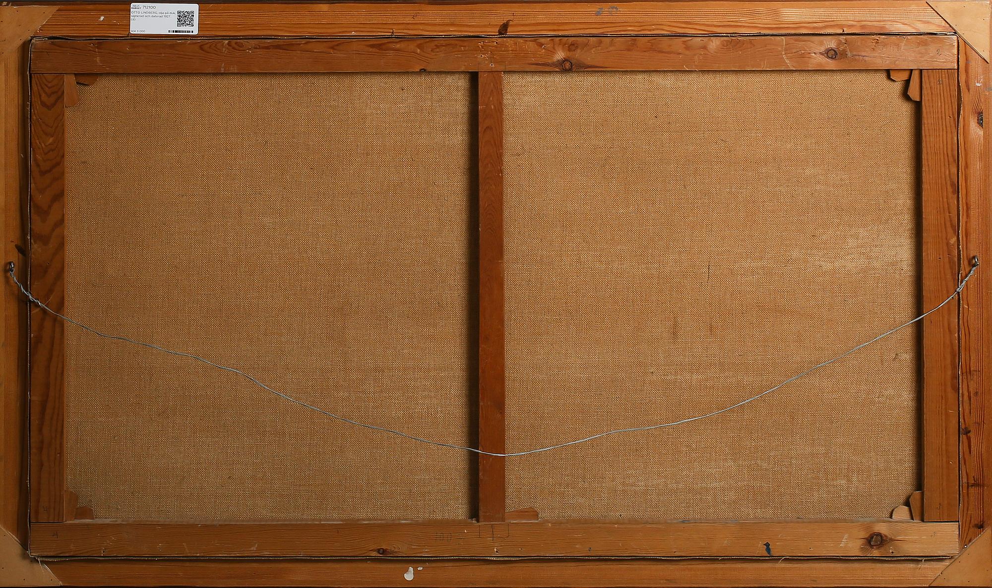 OTTO LINDBERG, olja på duk, signerad och daterad 1927.