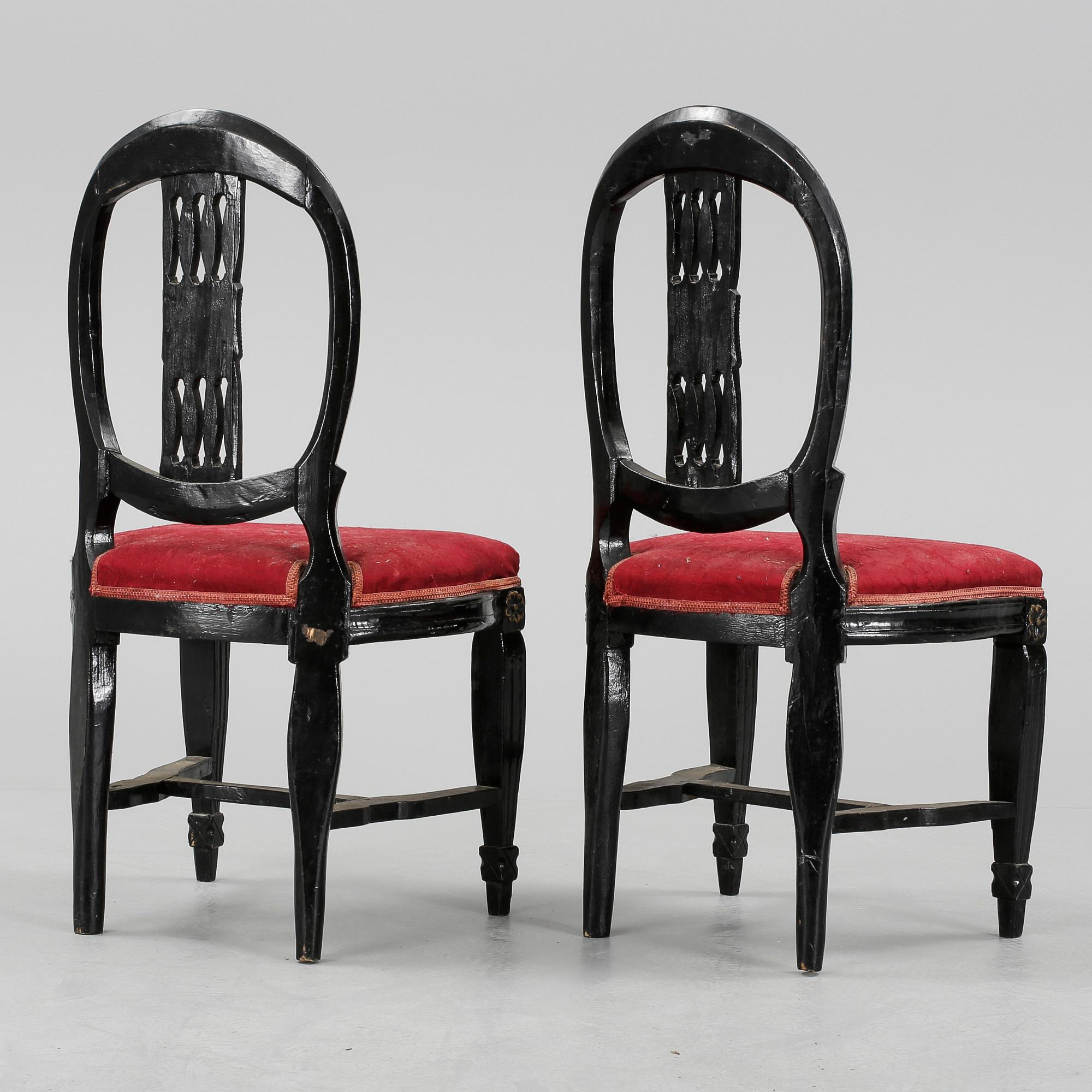 STOLAR, ett par, gustavianska, troligen Norge, 1800-talets början.