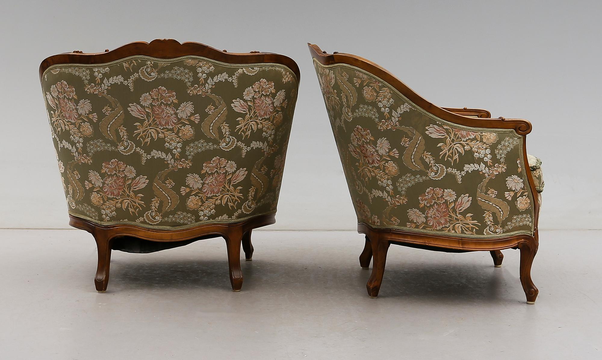 BALJFÅTÖLER, 1 par, 1900-talets andra hälft.