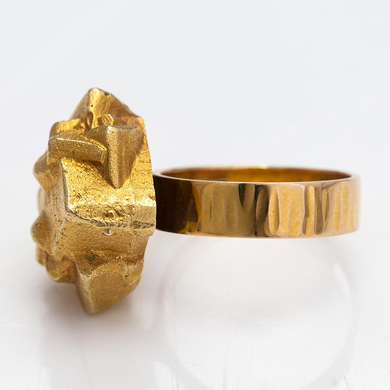 Björn Weckström, Ring "Gyllene pelargon", 14K guld. Lapponia 1965.