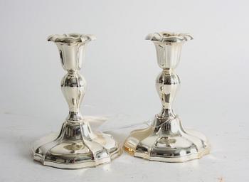 LJUSSTAKAR, ett par, silver, importstämplar.