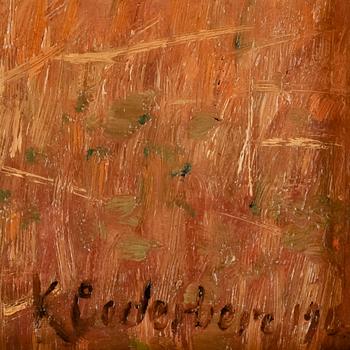 KARL CEDERBERG, olja på pannå, sign och dat 1903?.
