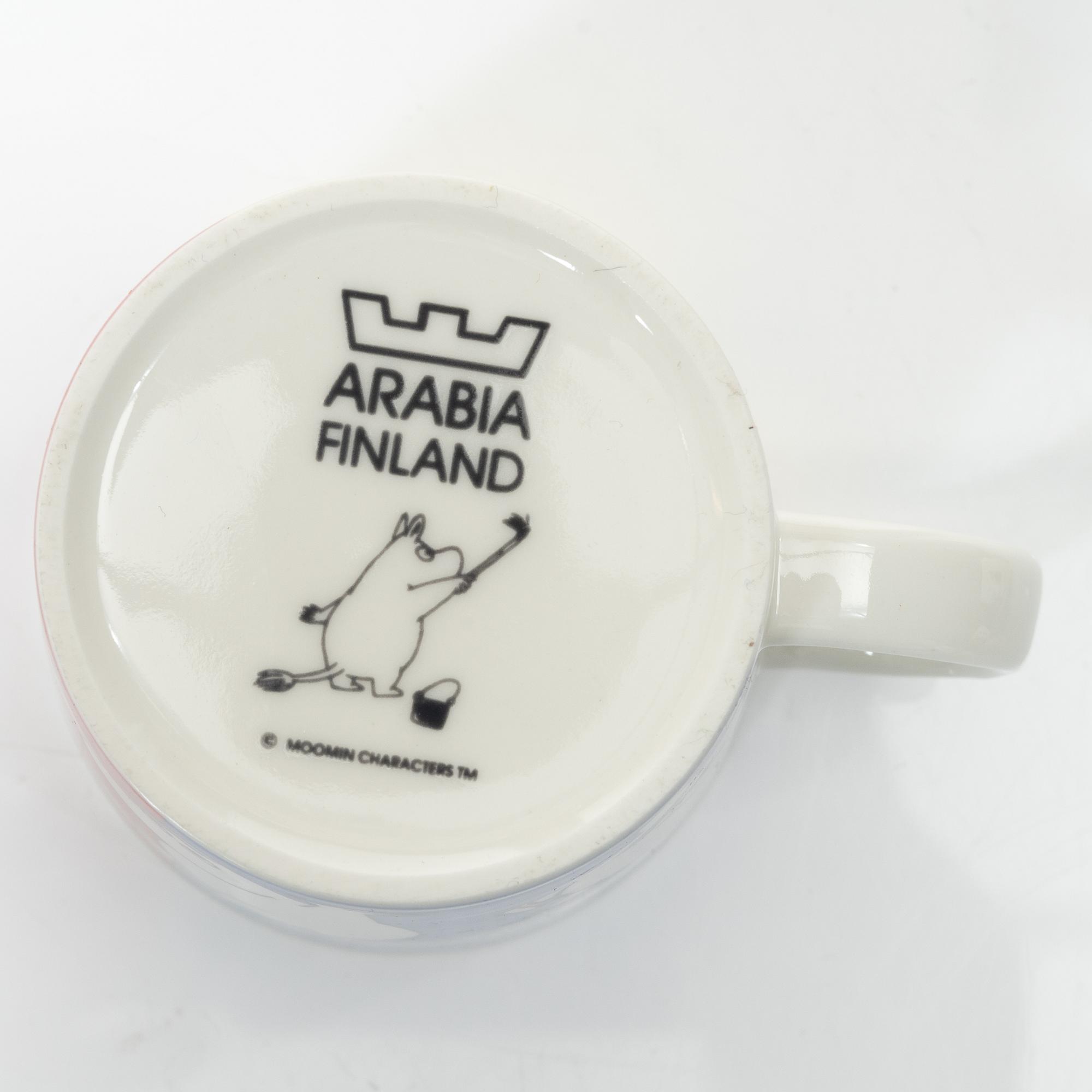Arabia, seven Moomin mugs, Finland.