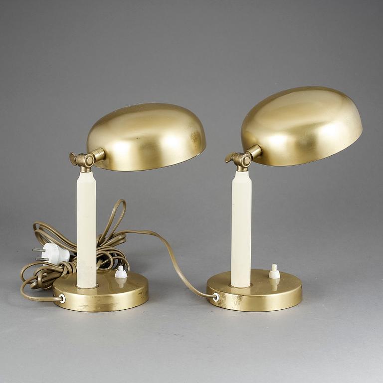 BORDSLAMPOR, ett par. 1930-40-tal.