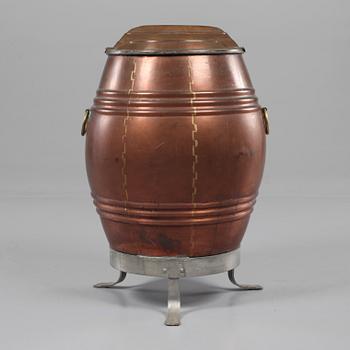 VATTENTUNNA, koppar, John Johansson, Norrtälje, 1800-tal.