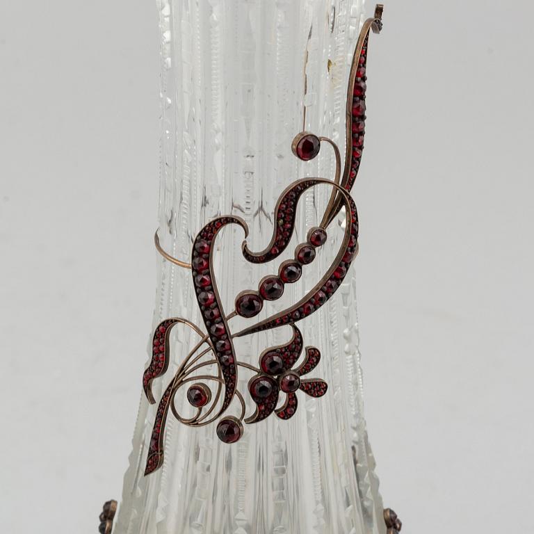 A 19th century glass vase.