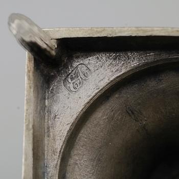 LJUSSTAKAR, 1 par, tenn, Eric Almqvist, Eskilstuna 1850-1854.