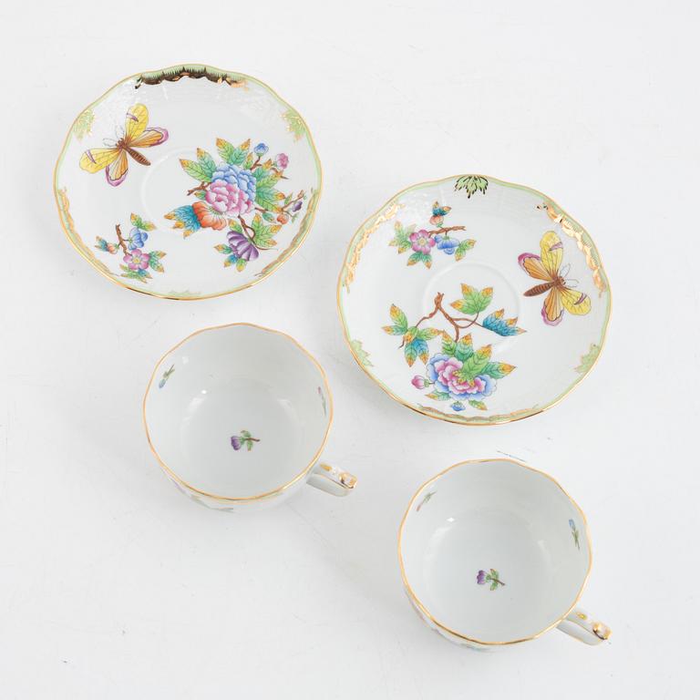 A 28-piece Herend porcelain tea service, 'Queen Victoria', Hungary.