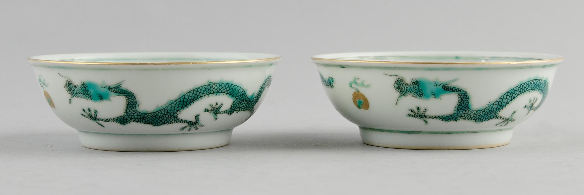 FAT, 1 par, porslin, Kina, 1800-tal.