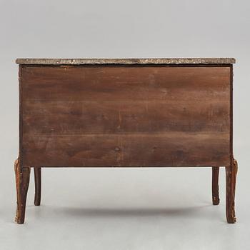 A Gustavian late 18th century commode by Anders Lundelius (master in Stockholm 1778-1823), not signed,