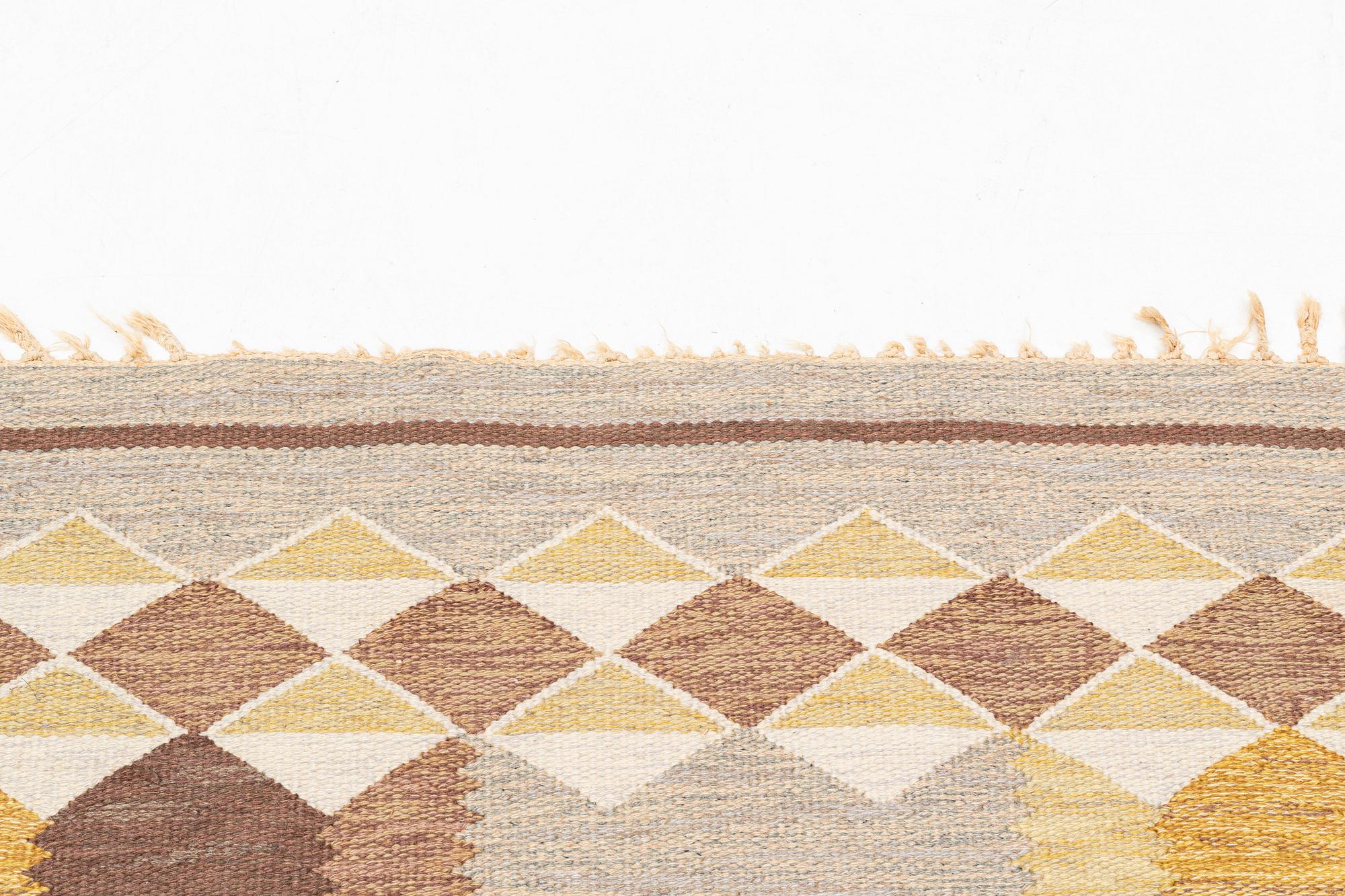 Anna-Greta Sjöqvist, matta, gobelängteknik, ca 250 x 157 cm, signerad AG S.