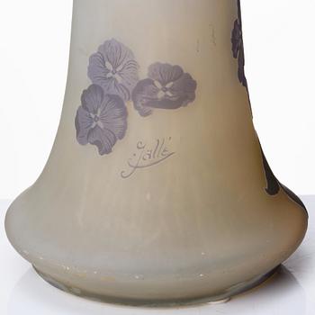 Emile Gallé, an Art Nouveau cameo glass vase, Nancy, France, post 1904.