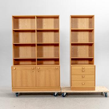 A set of two 1970s oak book shelves from Ulferts.