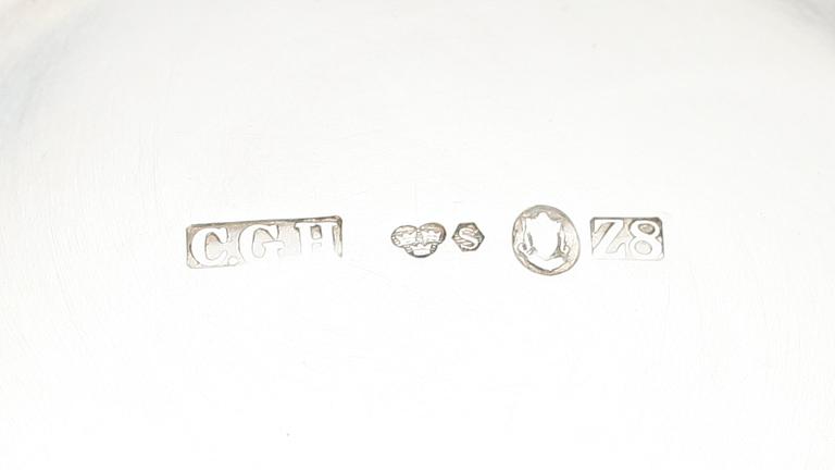 BÄGARE, silver, CG Hallberg, Stockholm 1950. Vikt ca 305 gram.
