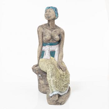 Mari Simmulson, skulptur, "Sittande balinesiska", modell 4294, Upsala-Ekeby, 1957.