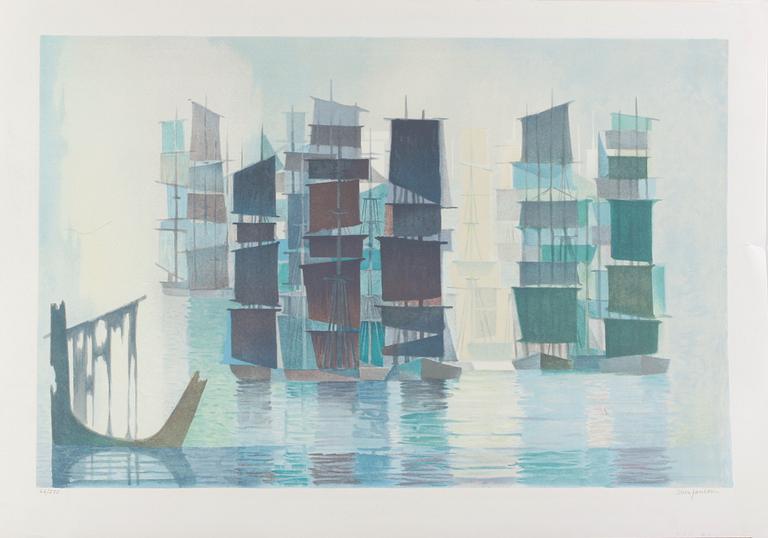 JONSON, SVEN. Färglitografi. Sign och numr 66/270.