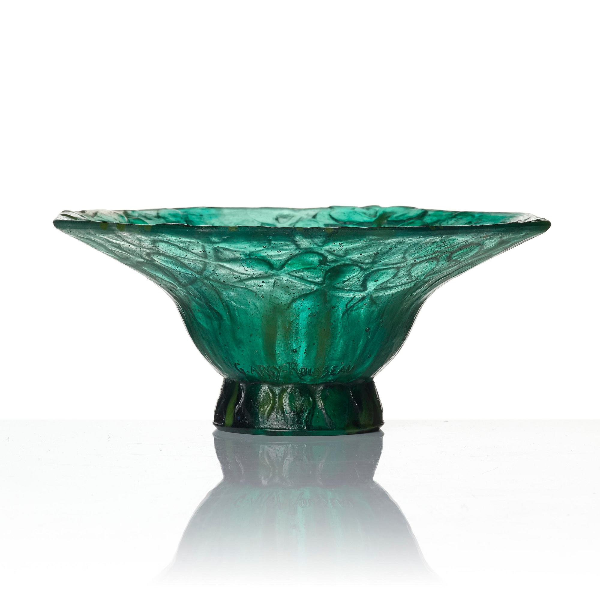 Gabriel Argy-Rousseau, a "Garland" pâte de cristal bowl, model 25.10, France, ca. 1925.