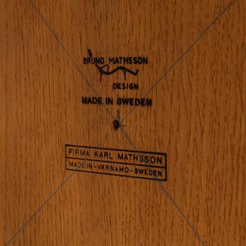 Bruno Mathsson, a circular  teak top table for Firma Karl Mathsson, mid 20th Century.