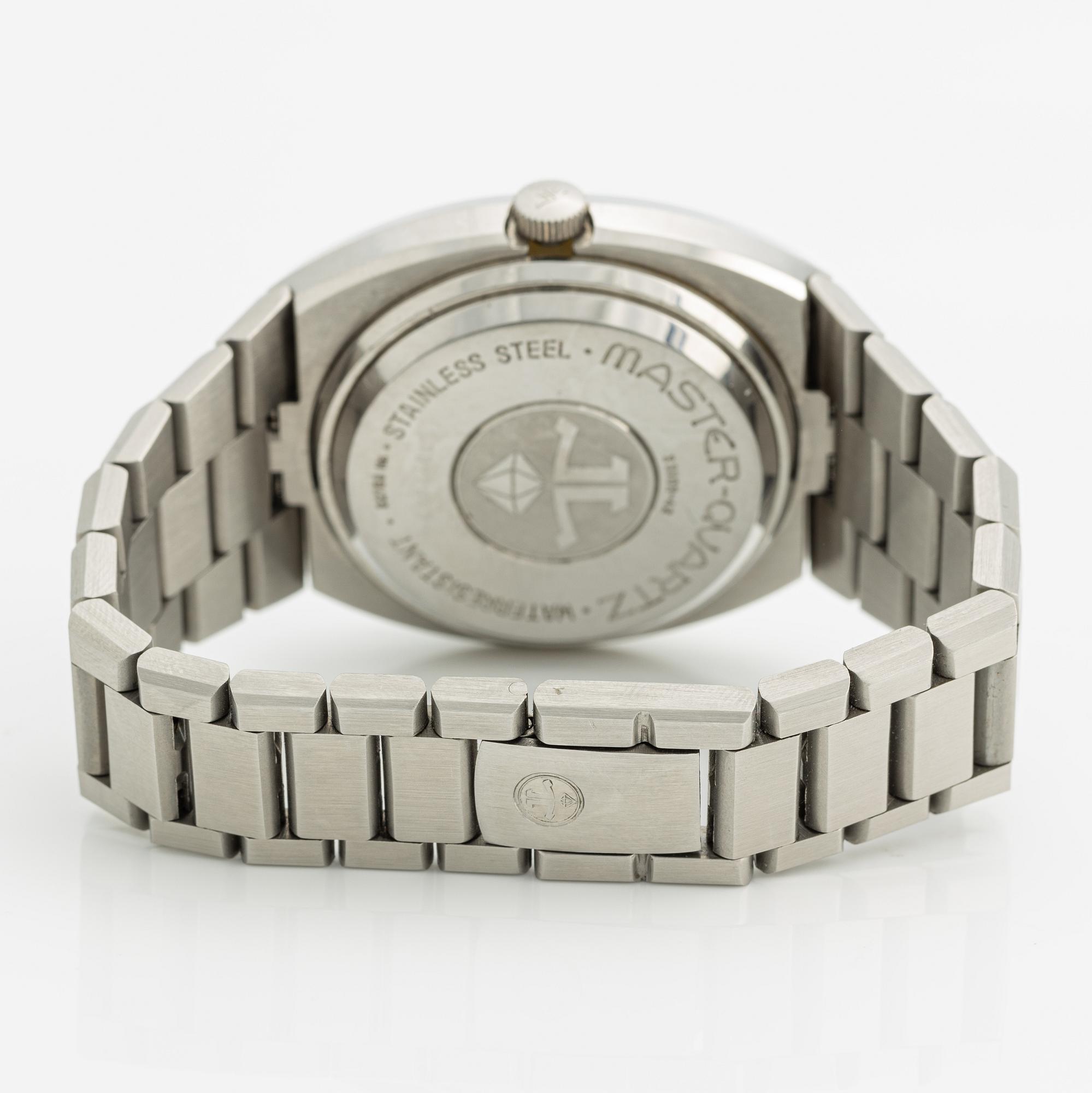 Jaeger-LeCoultre, Master-Quartz, wristwatch, 41.5 x 43 (46) mm.