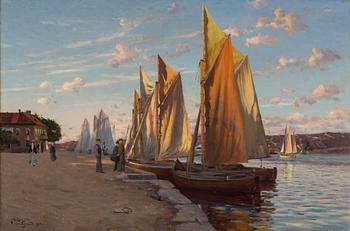 JOHAN ERICSON, oil on canvas, signed and dated Marstrand 1904.