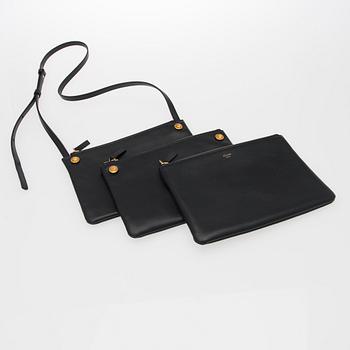 A Black Small Trio Shoulder Bag.
