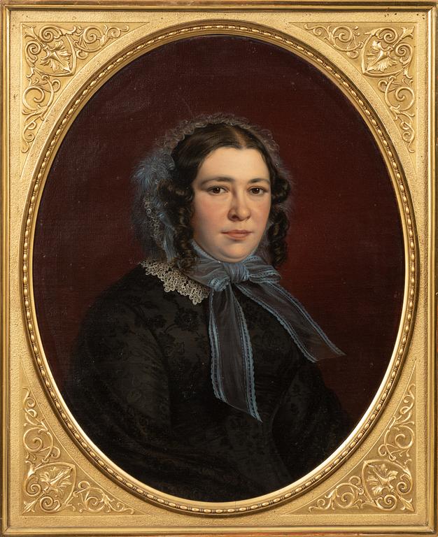 Frederik Ludvig Storch, olja på duk, ett par, signerade och daterade 1856.