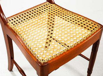 Nine chairs, made by Nils Tohrsson in Lindome (1779 - 1848) in the first half of the 19th century.