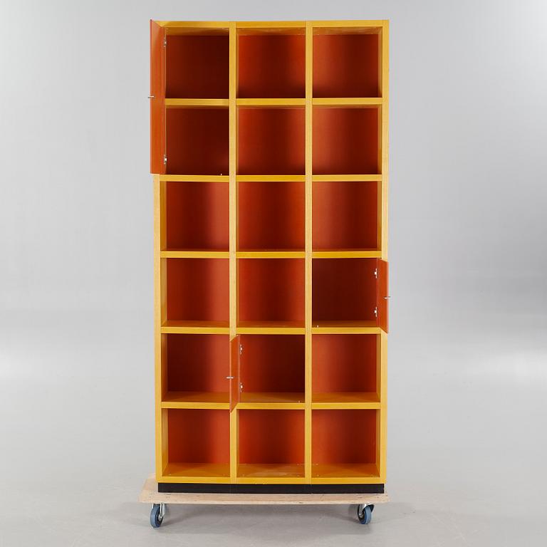 A "Kubik" bookshelf by Johan Hellström for Källemo, late 20th century.