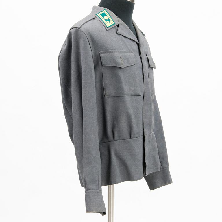 Set of Finnish military uniforms, second half of 20th Century.