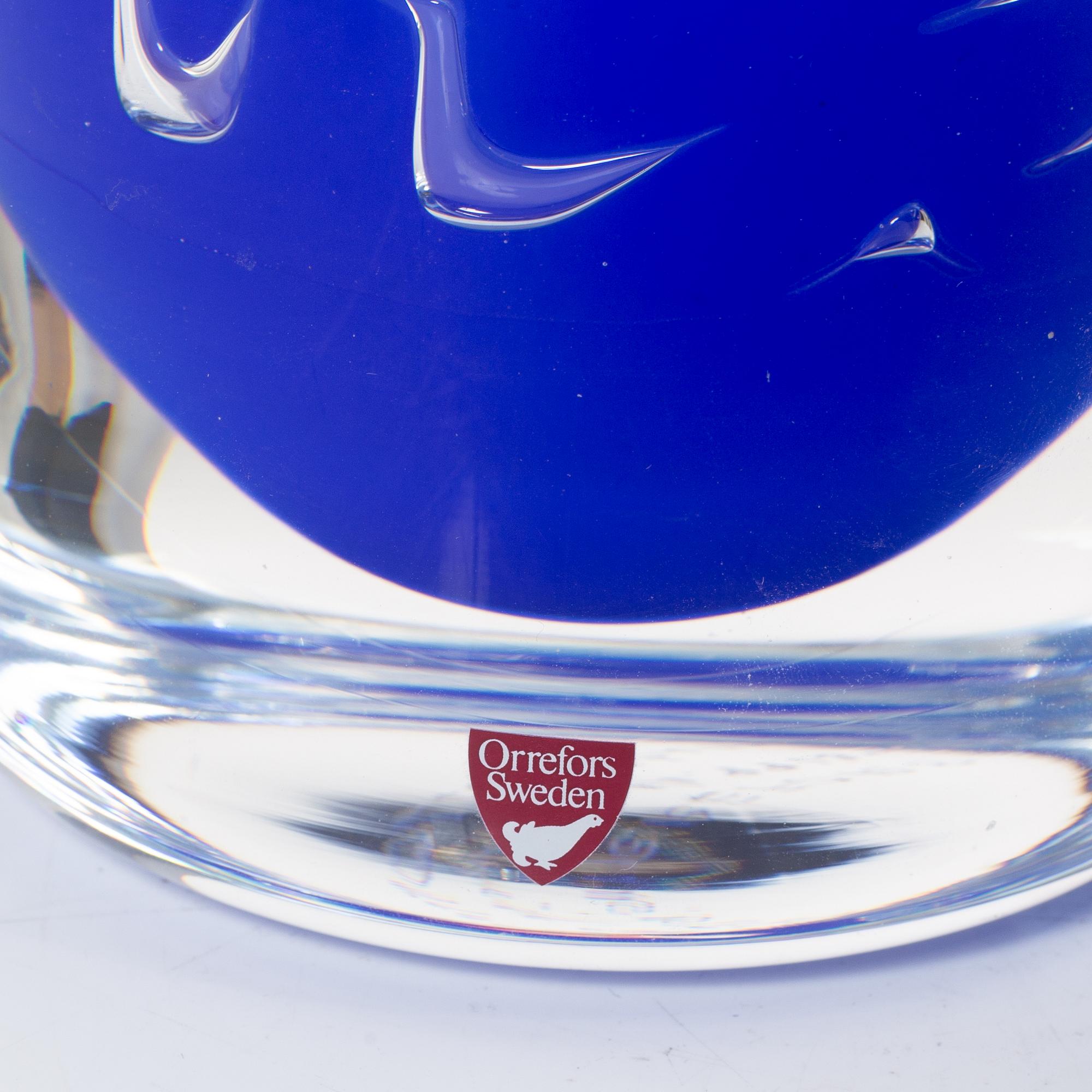 Olle Alberius, a vase, glass, ariel, Orrefors.